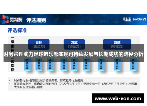 财务管理助力足球俱乐部实现可持续发展与长期成功的路径分析